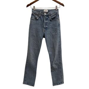 AGOLDE Women’s Size 24 Riley High Rise Straight Crop Jeans Light Wash